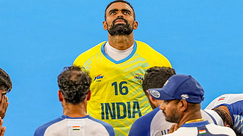 India's Malayalee goal keeper PR Sreejesh during the match