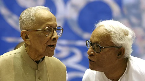 Jyoti Basu and Buddhadeb Bhattacharjee