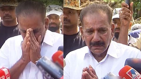 Minister A.K. Saseendran broke into tears at wayanad landslide