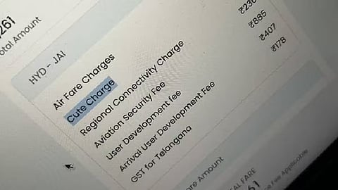 woman finds cute charge in flight booking What is it