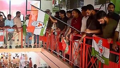 protest against kerala gramin bank on emi from wayanad landslide victims