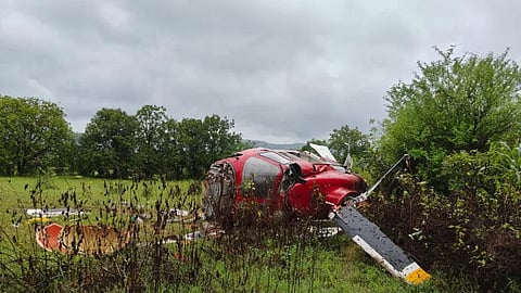 helicopter carrying 4 on board crashes in pune amid heavy rain