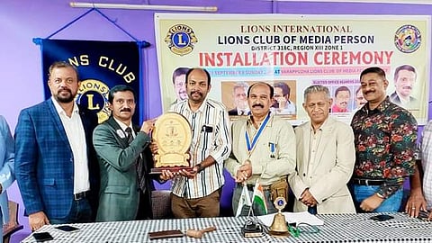 Lions International Award to Metro vaartha reporter Able.C.Alex