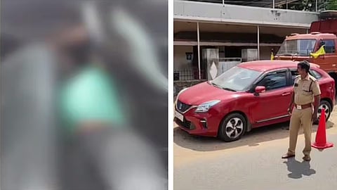 dead body found inside parked car in Kazhakootam