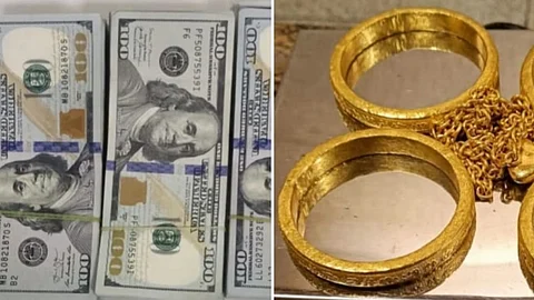1.48 crore worth gold and foreign currency worth seized at mumbai airport, two held