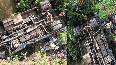 ksrtc bus plunges in to river in kozhikod