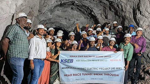 KSEB has completed the tunnel construction of Mankulam hydropower project