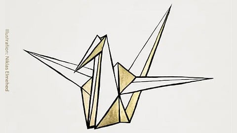 Origami, the Japanese paper art form, which represents Nihon Hidankyo