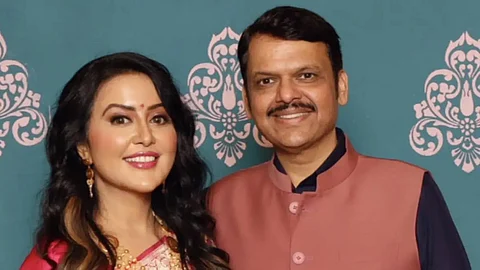 ദേവേന്ദ്ര ഫഡ്നാവിസും ഭാര്യ അമൃതയും Devendra Fadnavis and wife Amruta