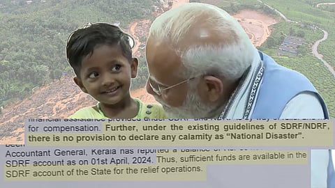 Prime Minister Narendra Modi during his visit to Wayanad and the parts of letter from Union Minister of State for Home affairs, Nityanand Rai