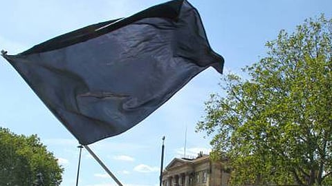 black flag protest is not insult high court says case cannot be taken