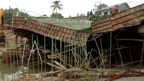 A bridge under construction in Kollam collapsed.