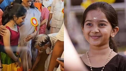 malikappuram devananda video elderly man touches feet