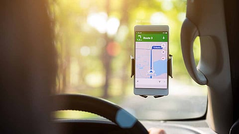 Container lorry driven using Google Maps gets stuck in trees