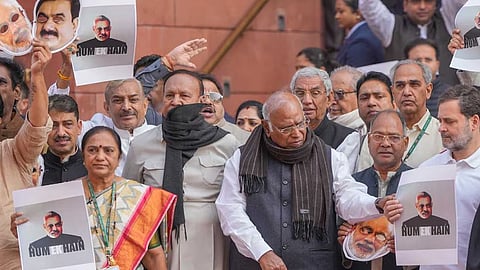 opposition protest adani corruption parliament