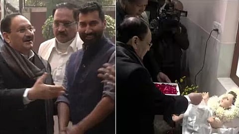 JP Nadda visited the CBCI headquarters