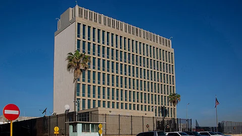 The US embassy in Havana, Cuba, on 4 January 2023. Photograph: Ismael Francisco/AP