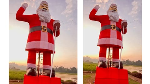 50-feet-tall giant pappanji in Kottayam