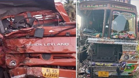 Lorries collide in Parappanangadi; One dead, two injured