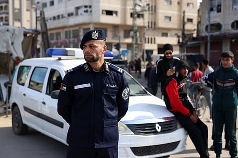 Hamas police were redeployed in Rafah on January 19.