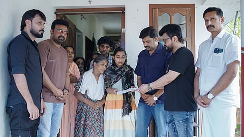 Artists offer condolences to the family of Santhosh, who passed away untimely