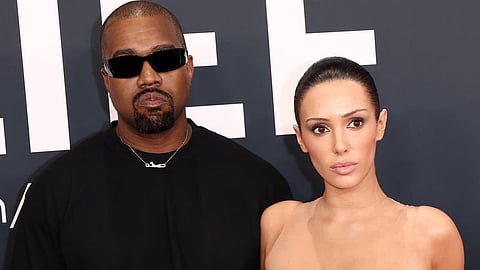 Kanye West and Bianca Censori at Grammy Awards red carpet