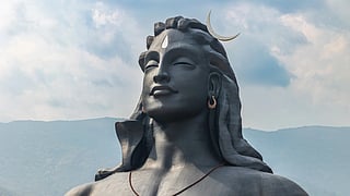 shiva temple submerged under water