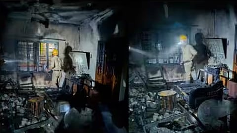 Mobile phone explodes while charging; two-story house destroyed by fire