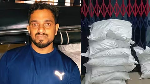 Young man who was smuggling hans in autorickshaw arrested