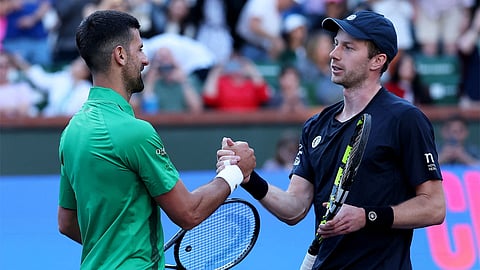 Djokovic falls again