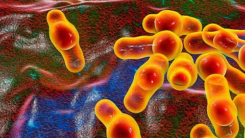Claustridium bacteria affects mans hand