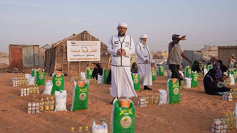 international charity organization provides food kits to 400 villages during ramadan