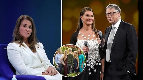 Bill Gates, Melinda, and their children