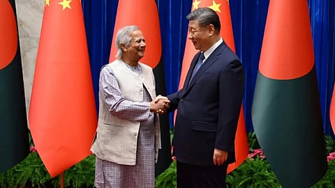 Mohammed Yunus with Chinese President Xi Jinping