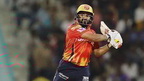 PBKS opener Prabhsimran Singh plays a shot