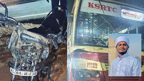 Madrasa teacher dies in KSRTC bus-bike collision