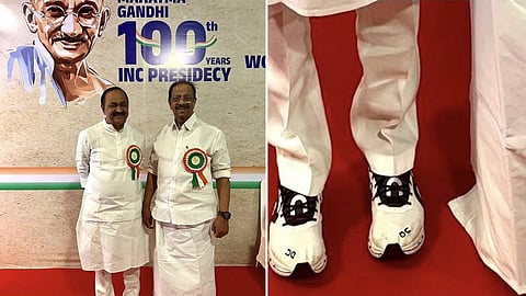 v.d. satheesan reacted in shoe controversy