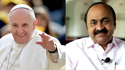 Opposition leader V D Satheeshan over pope Francis death