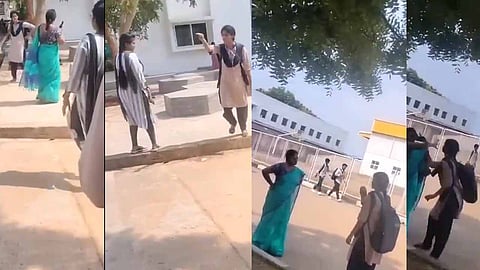 Enraged over mobile phone snatched away; student hits teacher with slipper