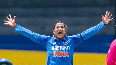 Sneh Rana shines with a three wicket haul against Sri Lanka women