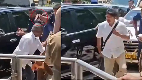 Actor vijay bodyguards gun pointing towards fan video