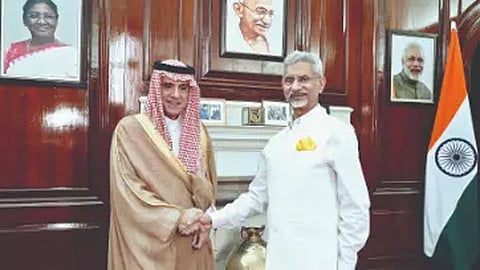 Saudi Minister of state for foreign affairs meets Indian MEA S aishankar