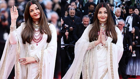 Aishrya rai bachchan shines on red carpet of Cannes festival, honors operation sindoor