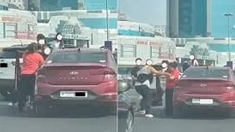 Sharjah Police take action against 2 drivers who argued and assaulted each other middle of the road