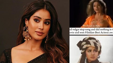 Vulgar dancer Madhuri, post liked by janhvi kapoor