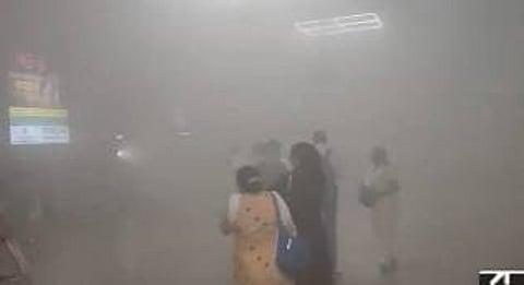 Fire at a shop at Church Gate station causes panic