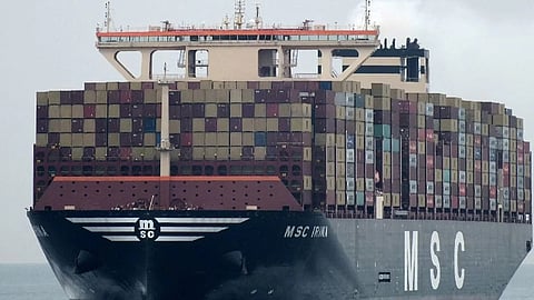 worlds largest container ship msc irena docked at vizhinjam port