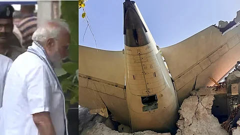 air india ahmedabad plane crash pm narendra modi visits ahmedabad crash site