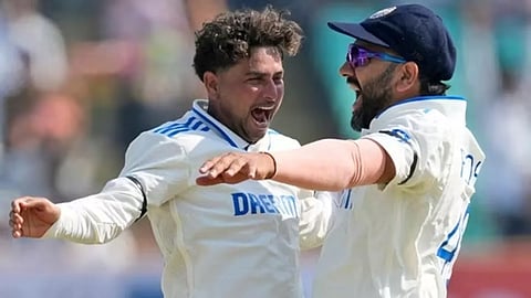 Kuldeep Yadav takes Rohit Sharma's seat
