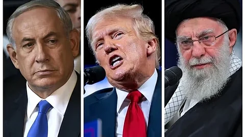Israeli Prime Minister Netanyahu, US President Donald Trump, Iranian Supreme Leader Khamenei